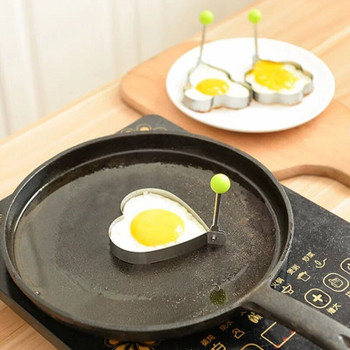 Από ανοξείδωτο ατσάλι 5 στιλ Τηγανητό αυγό τηγανίτας Ομελέτα Φόρμα φόρμα για τηγάνισμα αυγών Εργαλεία μαγειρέματος Αξεσουάρ κουζίνας Δαχτυλίδια gadget