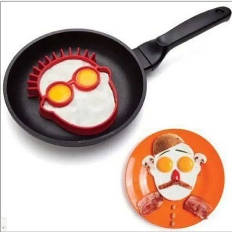 Pusryčių omleto forma Silikoninis kiaušinių blynų žiedas, kepimo įrankis „pasidaryk pats“ virtuvės priedai Įtaisas plastikinis kiaušinių separatorius