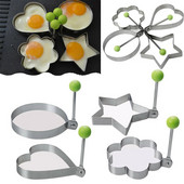 Model de omletă îngroșată din oțel inoxidabil Formă pentru ouă poșat Formă pentru ouă prăjite în formă de dragoste Formă creativă pentru ouă prăjite Unelte pentru ouă de bucătărie