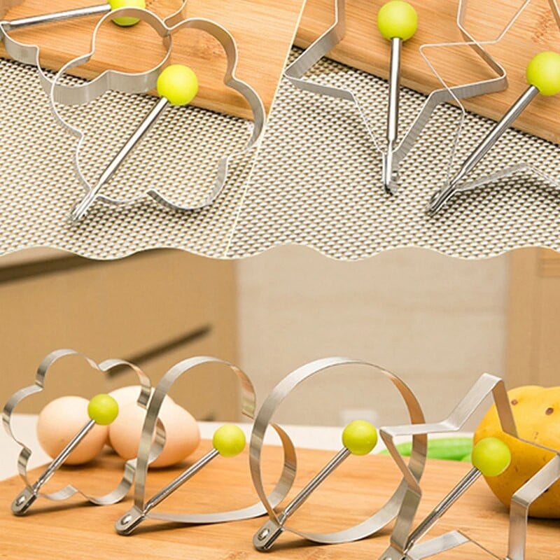 Sutirštinto nerūdijančio plieno omleto modelis.