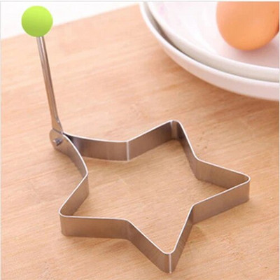 Puikus augintinis iš nerūdijančio plieno keptų kiaušinių formavimo blynų formelės blynų žiedai virtuvės kepimo įrankiai keptų kiaušinių formavimo apvalios žvaigždės formos