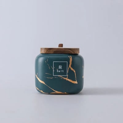 Konyhai fagyos fűszeres üvegkészlet márvány kerámia háztartási kombinált fűszeres doboz só és cukor fűszeres üveg