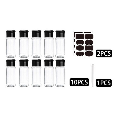 100 ml Shaker boce za začine Plastične kuhinjske začine za pohranu Staklenke začina Sol Papar Kutije za kuhinjske gadgete Alati