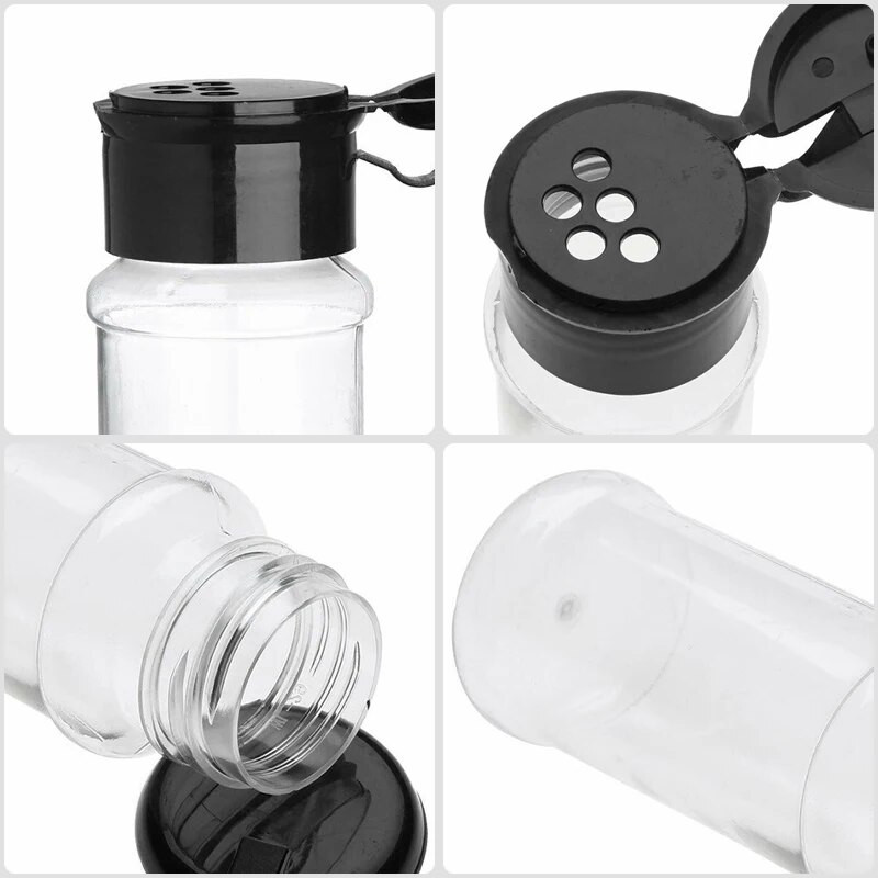 100 ml Shaker boce za začine Plastične kuhinjske začine za pohranu Staklenke začina Sol Papar Kutije za kuhinjske gadgete Alati