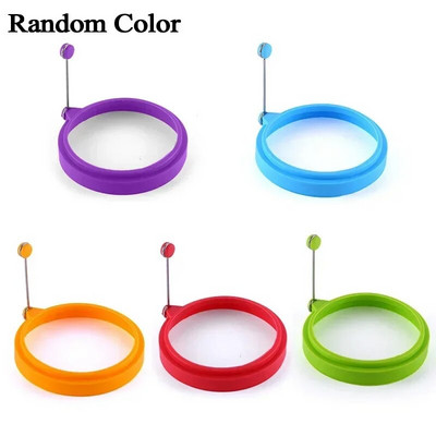 Nelipnūs kiaušinių žiedai 360 laipsnių pasukama rankena Kepti kiaušiniai Blynai Blynai Gaminimas Silikoniniai Įrankiai Virtuvė Kepimo Priedai Programėlė