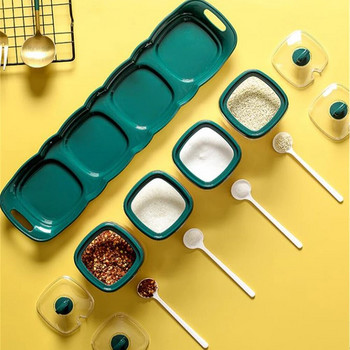 Бутилка за подправки Кухненски аксесоари Комплекти кухненски кутии с множество решетки Леки луксозни кухненски прибори Пластмасова кутия за подправки