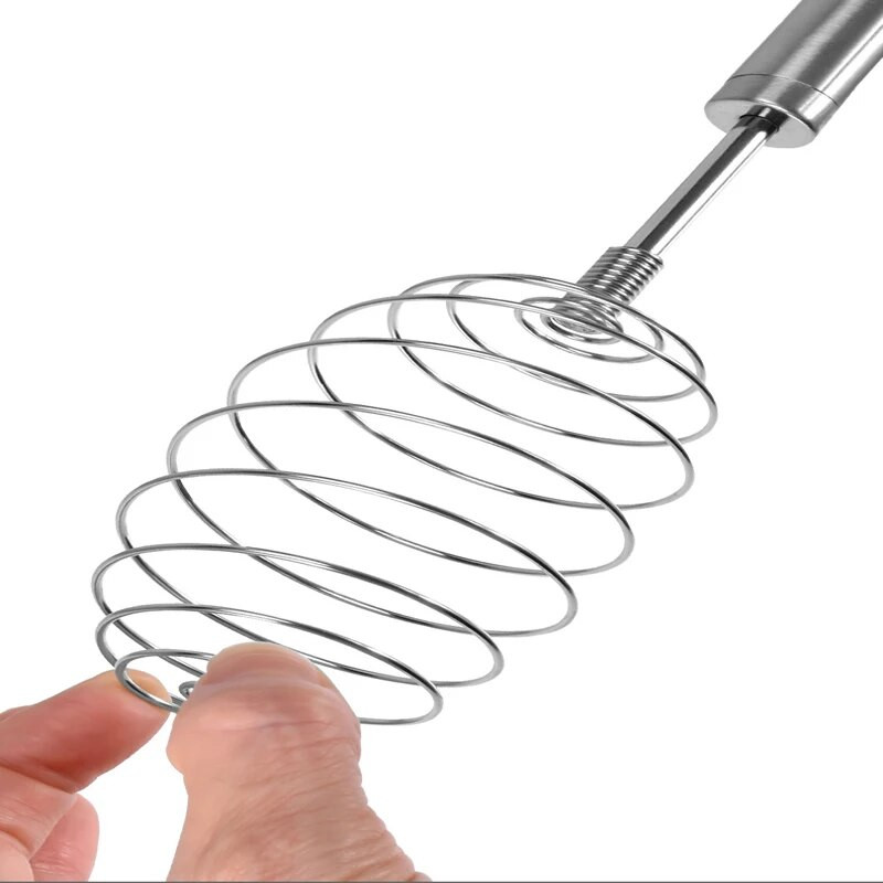 Oțel inoxidabil bile cu arc Batetor de ouă semi-automat Mixer de mână pentru ouă de unt Mașină de zdrobire de cartofi pentru avocado Instrument de copt