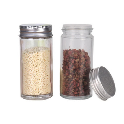 Буркан за подправки YOMDID Бутилка за подправки Издръжлива сол, захар, червен пипер Контейнер за подправки Пилешка есенция Кимион, пипер Шейкър Двойна капачка