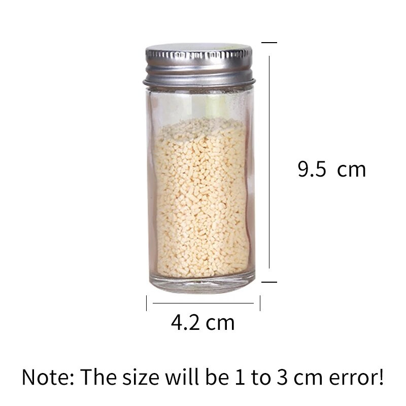 Буркан за подправки YOMDID Бутилка за подправки Издръжлива сол, захар, червен пипер Контейнер за подправки Пилешка есенция Кимион, пипер Шейкър Двойна капачка