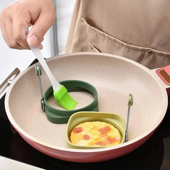 1 ΤΕΜ. Αντικολλητική φόρμα αυγών σιλικόνης για τηγανίτα διπλής χρήσης Δαχτυλίδι για τηγανίτα Πρωινό Καλούπι αυγού Μαγείρεμα φόρμα κουζίνας Gadgets κουζίνας Εργαλεία αυγών Νέα