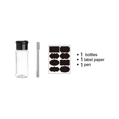 Sticle de condimente de 100 ML Sticle de condimente din plastic Borcane pentru condimente Agitator de sare și piper Cutii de condimente pentru instrument de bucătărie