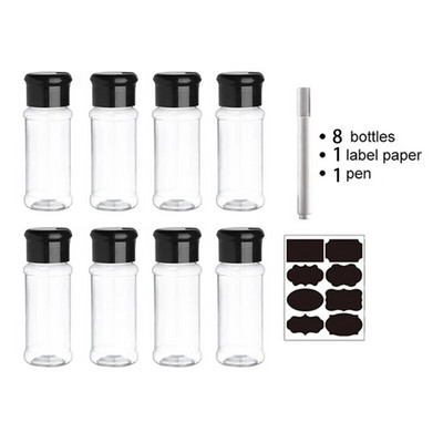 Sticle de condimente de 100 ML Sticle de condimente din plastic Borcane pentru condimente Agitator de sare și piper Cutii de condimente pentru instrument de bucătărie