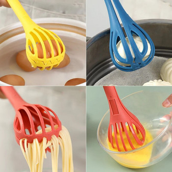 Πολυλειτουργικός αναδευτήρας αυγών Egg Milk Whisk Pasta Tongs Food Clips Mixer Manual Αναδευτήρας Κρέμα κουζίνας Bake Tool Αξεσουάρ κουζίνας