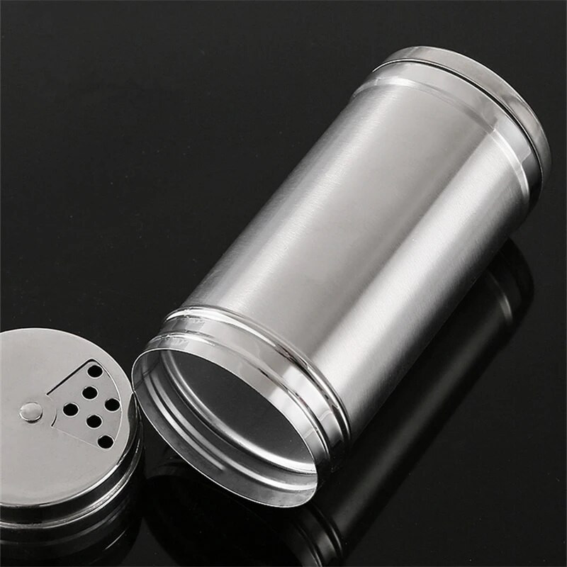 Nerūdijančio plieno prieskonių indeliai kepsninė Druskos plaktuvas pipirų butelis Miltai Smulkus sietelis Įrankis Prieskoniai Virtuvės priedai