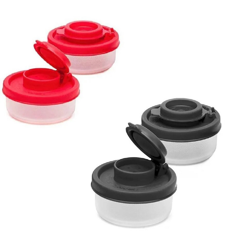 Mini druskos ir pipirų plaktuvo piknikas lauko virtuvės priešpiečių dėžutės Kelioninis plastikinis su prieskoniais sandariai uždarytas stiklainis dozatoriaus prieskonių talpyklos dangtelis