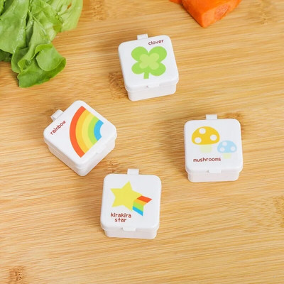 Naujas mini animacinių filmų raštų padažo dėžutės suspaudžiamas butelis pomidorų medaus prieskonių indelis, skirtas vaikiškų pietų dėžutės priedams