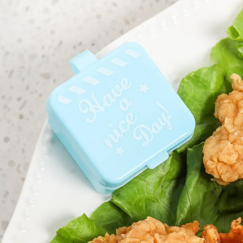 Naujas mini animacinių filmų raštų padažo dėžutės suspaudžiamas butelis pomidorų medaus prieskonių indelis, skirtas vaikiškų pietų dėžutės priedams