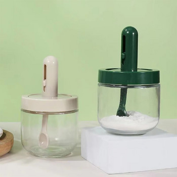 Τηλεσκοπικό μπουκάλι καρυκεύματα Κουζίνα οικιακής χρήσης Κουτί καρυκευμάτων Υποσυσκευασμένο Μπουκάλι αποθήκευσης αλατιού και μπαχαρικών με καπάκι κουταλιού στεγανό