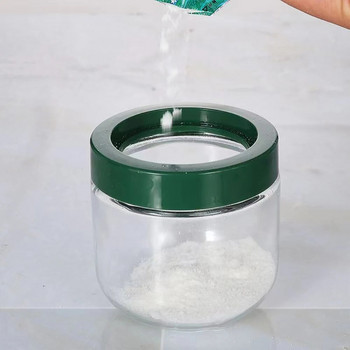 Телескопична бутилка за подправки Домакинска кухненска кутия за подправки Подопакована бутилка за съхранение на сол и подправки с капак за лъжица Непропусклива