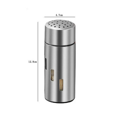 Agitatoare sare piper din oțel inoxidabil Dispenser de condimente Borcane de zahăr Recipient pentru sticlă de condimente pentru grătar Pudră de stropire Cutie Instrument de bucătărie