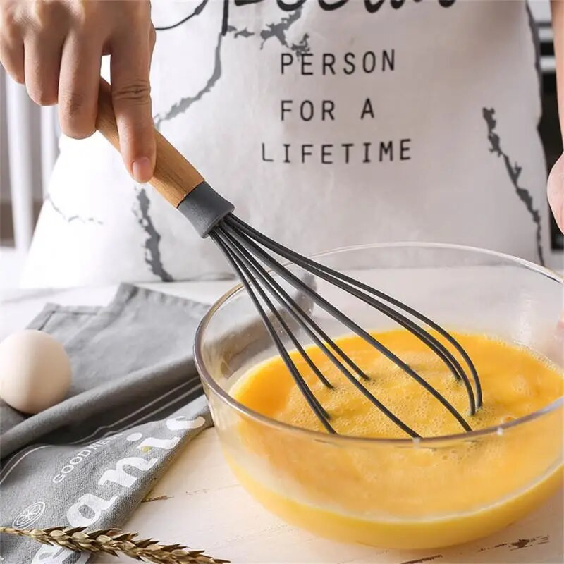 1vnt Silikoninis kiaušinių plakiklis Rankinis pieno plakiklis Kiaušinių maišytuvas kepimo pyragas įrankis kepimo rinkinys Namų kiaušinių įrankiai Virtuvės reikmenys kiaušiniams
