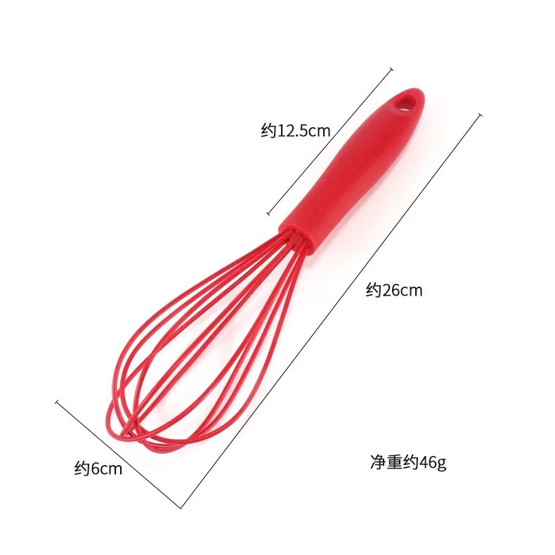 26 cm rankinių kiaušinių įrankių maišytuvas silikoninis balionas plaktuvas pieno grietinėlės putos plakiklis virtuvės reikmenys maišymui maišyti