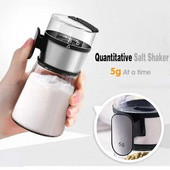 Push tipo druskos dozatorius Druskos cukraus butelis Prieskonių ir pipirų plaktuvas Prieskonių stiklainis PushType Prieskonių buteliukas Virtuvės prietaisai