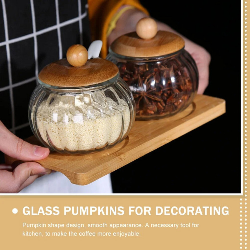 Üveg Cruet Ételüvegek Cukorka Svédasztalos Tartályok Cukortál Só Sütőtök Átlátszó Tartó Fedő Tároló Üveg