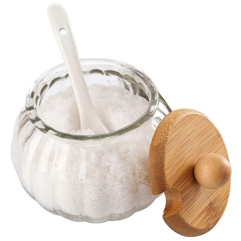 Üveg Cruet Ételüvegek Cukorka Svédasztalos Tartályok Cukortál Só Sütőtök Átlátszó Tartó Fedő Tároló Üveg