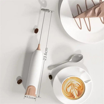 Μίνι οικιακός αφρός γάλακτος χειρός για Lattes Whisk Coffee Cappuccino Matcha Hot Chocolate Egg Beater Drink Mixer