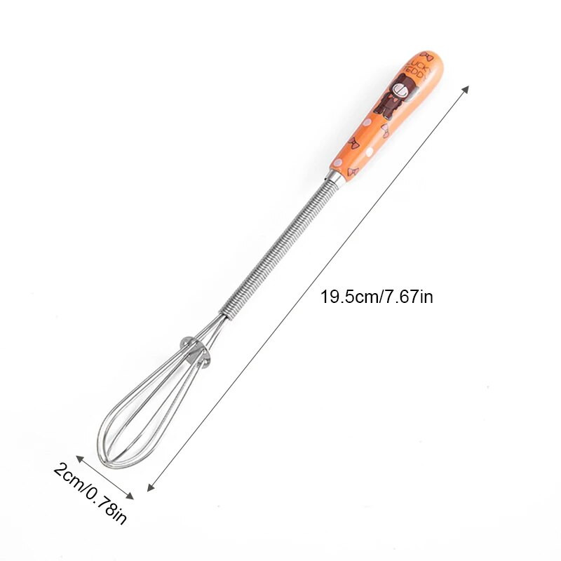 Karštas naujas išpardavimas mini nerūdijančio plieno rankinis maišytuvas spiralinis vielinis plaktuvas, skirtas kepimui ir virimo įrankiams Kiaušinių plakiklis Virtuvės prietaisai ir AC