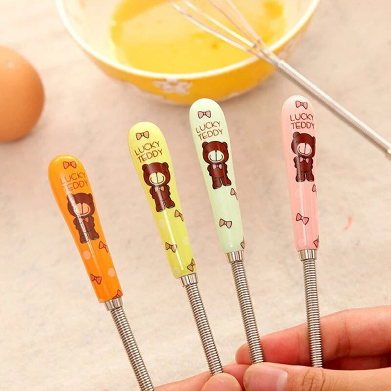 Karštas naujas išpardavimas mini nerūdijančio plieno rankinis maišytuvas spiralinis vielinis plaktuvas, skirtas kepimui ir virimo įrankiams Kiaušinių plakiklis Virtuvės prietaisai ir AC