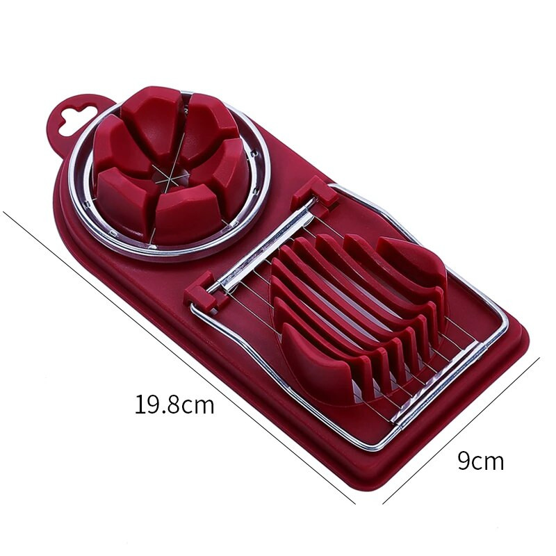 Daugiafunkcinis kiaušinių pjaustytuvas nerūdijančio plieno kiaušinių pjaustyklės pjaustytuvas Gėlės formos pietų mėsos pjaustyklės virtuvės prietaisai