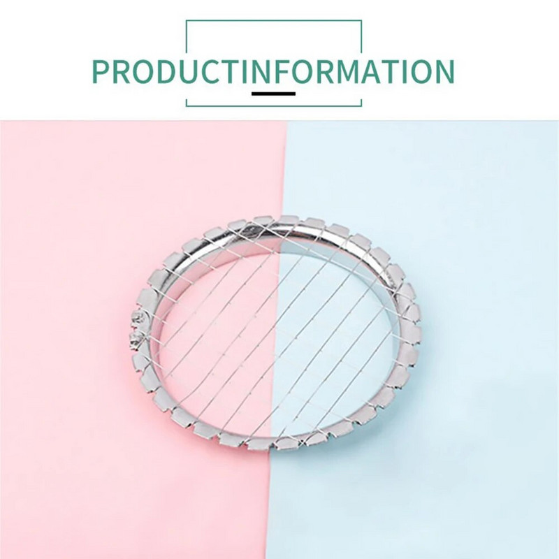 Virtuvinis smulkintuvas nerūdijančio plieno kiaušinių pjaustyklė Kiaušinių pjaustyklė kubeliai Tinklelis Sūris Daržovės Salotos Bulvių grybų pjaustymo įrenginys