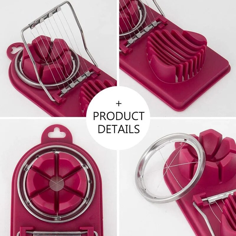 Kiaušinių pjaustymo įrankis Kiaušinių pjaustytuvas Kiaušinių pjaustymo skirstytuvas Išgalvotas skeldinimo pjaustymas Gėlių kiaušinių pjaustymas Daugiafunkcinis kiaušinių pjaustytuvas