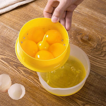 Сепаратор за яйчен жълтък и прозрачни кухненски джаджи Сепаратор за яйца Инструменти за печене Кухненски аксесоари с голям капацитет Яйца Жълт инструмент