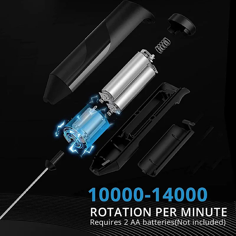 Mini elektrinis pieno putų plakiklis, belaidis kavos plakiklis, rankinis kiaušinių plakiklis kapučino putų plakiklis virtuvės šluotelės įrankiai