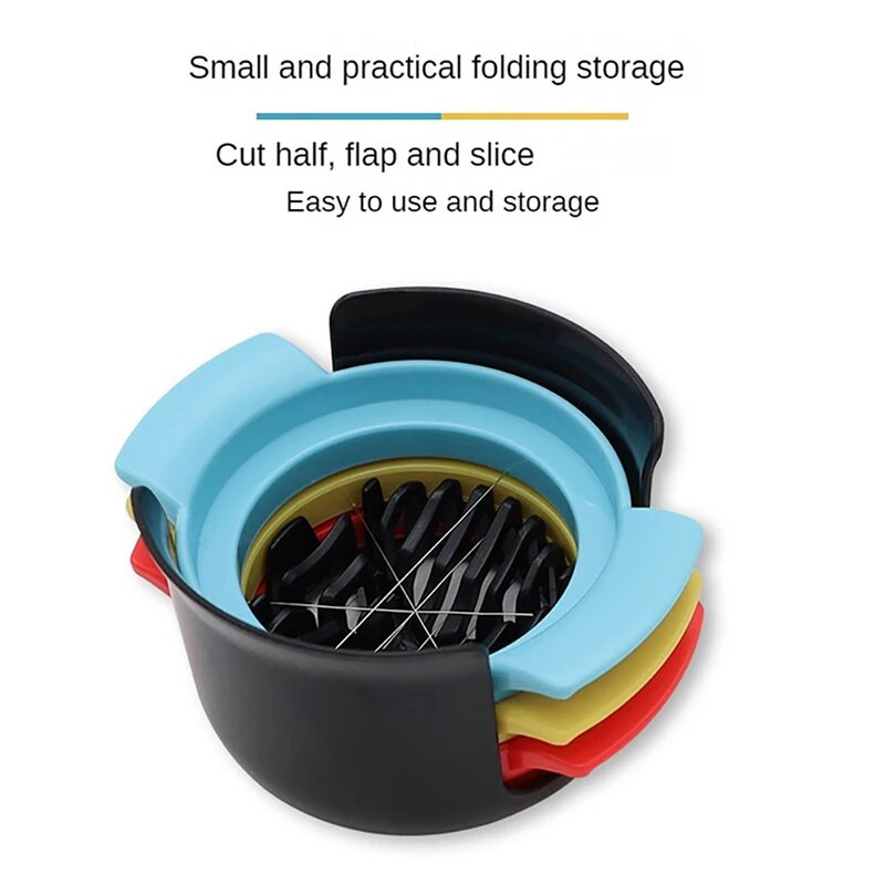 Kiaušinių pjaustyklė 3 viename Supjaustyti kiaušiniai Virti kiaušiniai Pjaustyklė Naminiai vaisiai Dešra Skintos gėlės Bento formuotojas Virtuvės priedai Apsaugo nuo rūdžių