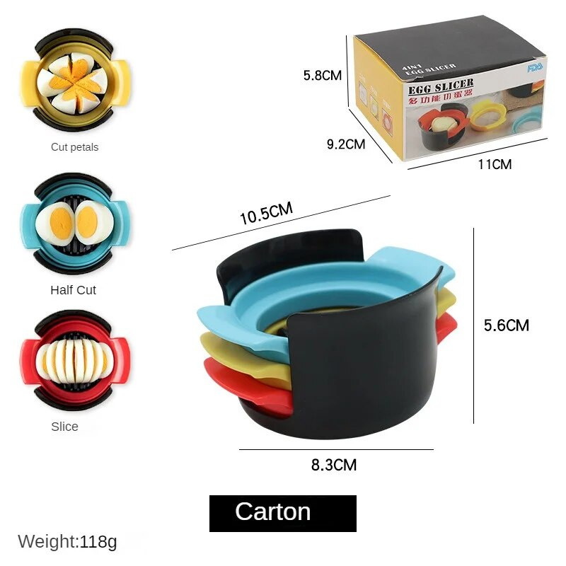 Kiaušinių pjaustyklė 3 viename Supjaustyti kiaušiniai Virti kiaušiniai Pjaustyklė Naminiai vaisiai Dešra Skintos gėlės Bento formuotojas Virtuvės priedai Apsaugo nuo rūdžių