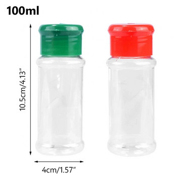 5-20 τμχ 100ml Μπαχαρικά Βαζάκια Σετ Αλάτι Πιπέρι Δονητές Πλαστικό μπάρμπεκιου Βάζο καρυκεύματα Μπουκάλι πιπεριού Μπουκάλι καρυκεύματα Κουζίνα Gadget