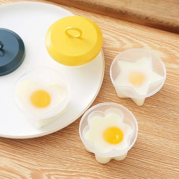 4 τεμ/Σετ Κουζίνα Αυγών με Βούρτσα Αυγο Boiler Poacher Egg Mold For Baking Ford Kawaii Kitchen Kitchen Accessories