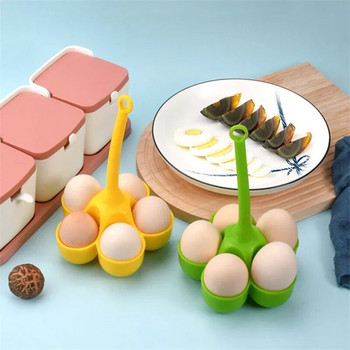 Creative Αυγοθήκη με 3/5 τρύπες Ατμοποιητής αυγών σιλικόνης Μαγειρικά σκεύη για το σπίτι Ανθεκτικότητα σε υψηλή θερμοκρασία Δίσκοι σκευών για βρασμένα αυγά