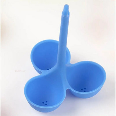 Kreativni držač za jaja s 3/5 rupa Silikonski aparat za kuhanje na pari Kućni pribor za kuhanje Voda Otpornost na visoke temperature Kuhana jaja Posuđe