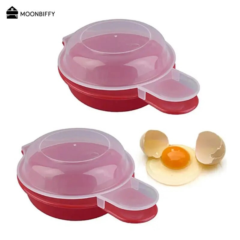 2 vnt Easy Eggwich mikrobangų kiaušinių virimo aparatas kiaušinis Hamburgo omleto gaminimo įrankis PP rankinis mėsainių preso mėsainių gaminimo įrankis Hamburger Pattie