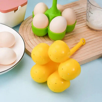 Κουζίνα αυγών σιλικόνης 5 οπών, ανθεκτική σε υψηλές θερμοκρασίες, δίσκος αυγών στον ατμό, συμπληρωματικά εργαλεία διατροφής