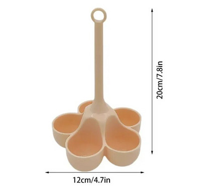 5 skylučių silikoninė kiaušinių viryklė, atspari aukštai temperatūrai, garuose virtų kiaušinių padėklas, maisto kokybės papildomi maisto įrankiai