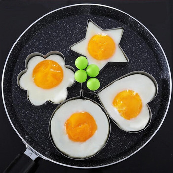 Пържени яйца Пръстен за палачинки Омлет Пържени кръгли формички за яйца Форма за готвене Тиган Кухненски инструменти Аксесоари за печене