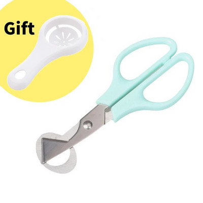 Kiaušinių žirklės nerūdijančio plieno putpelių kiaušinių žirklinis atidarytuvas žaliavinio kiaušinio atvirų peilių kirpimo mašinėlės kūrybinių įrankių rinkinys virtuvės reikmenims