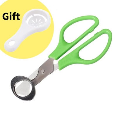 Kiaušinių žirklės nerūdijančio plieno putpelių kiaušinių žirklinis atidarytuvas žaliavinio kiaušinio atvirų peilių kirpimo mašinėlės kūrybinių įrankių rinkinys virtuvės reikmenims