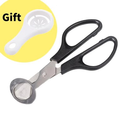 Kiaušinių žirklės nerūdijančio plieno putpelių kiaušinių žirklinis atidarytuvas žaliavinio kiaušinio atvirų peilių kirpimo mašinėlės kūrybinių įrankių rinkinys virtuvės reikmenims